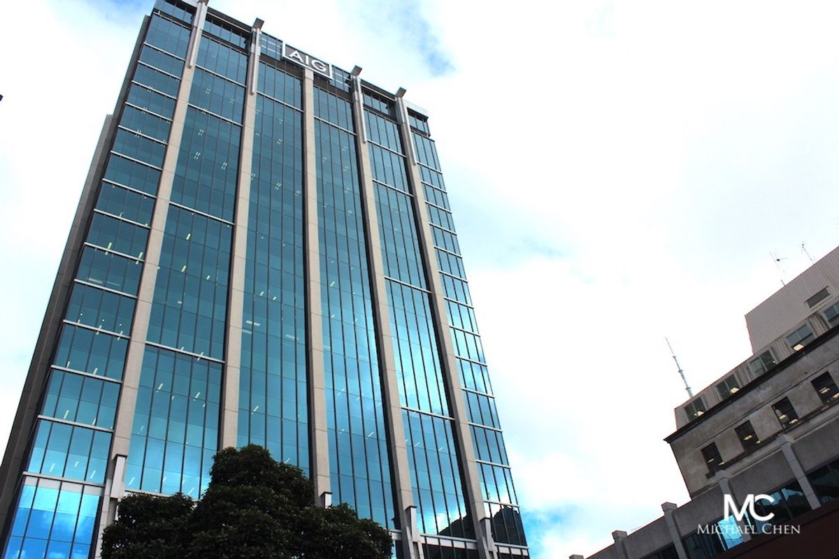 North-west facing at AIG Building