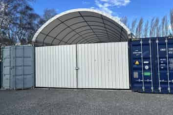 Yard space, work space and storage containers