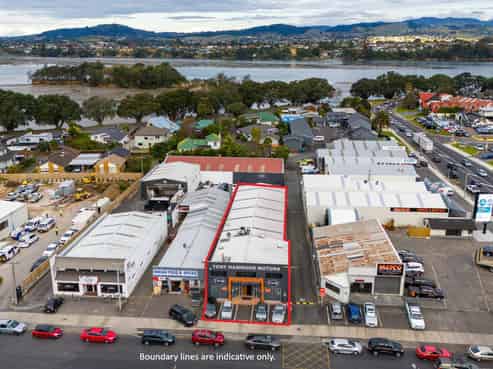 Central warehouse/showroom with yard