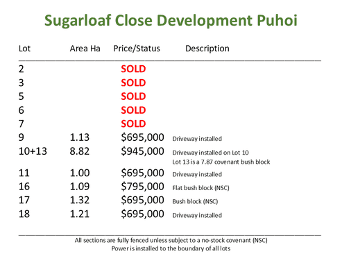 9/10+13/11/16-18 Sugarloaf Close, Puhoi