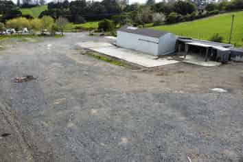 Large yard with shed