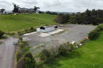 Large yard with shed