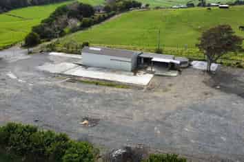 Large yard with shed