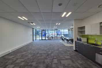 Modern office space with sustainability features