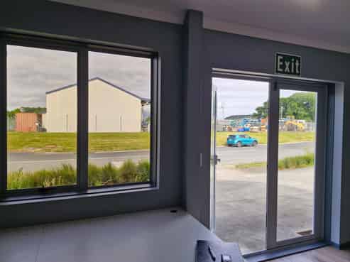 Warehouse, two roller doors, office space