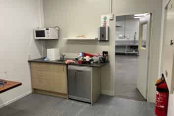 Tenancy with food preparation areas and offices