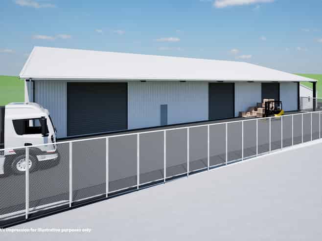 Warehouse with Planned Extension & Canopy