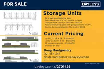 Secure, Purpose Built Storage Units from $100,000