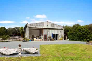 Yard with outbuildings in Matakana