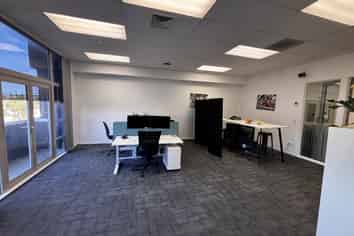 Air conditioned Petone office option with at door