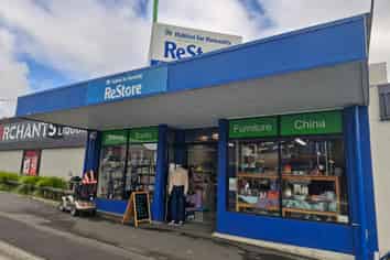Retail space with roller door