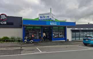 Retail space with roller door