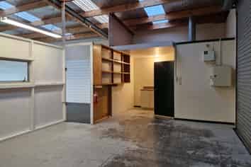 Retail space with roller door