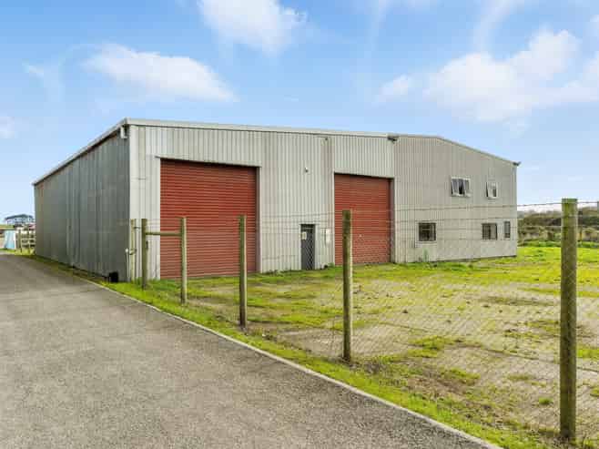 Industrial building and expansive yard space
