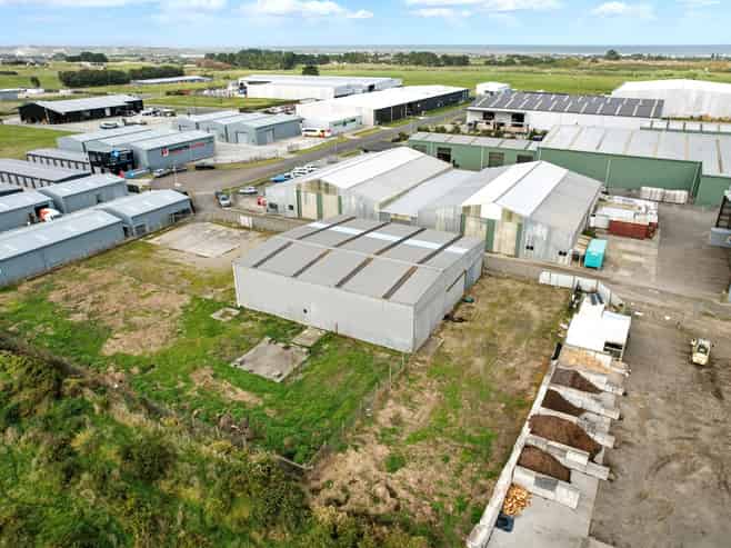 Industrial building and expansive yard space