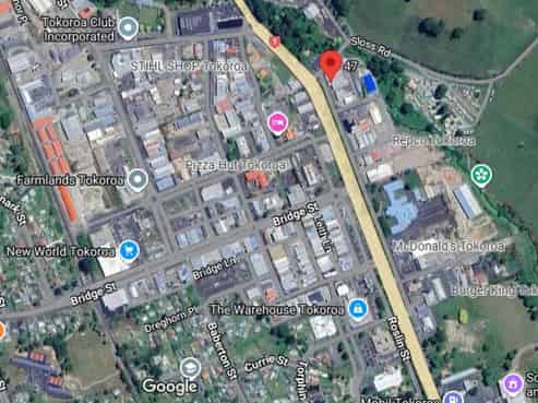 Showroom facing State Highway 1