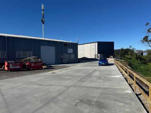 Suburban warehouse with offices and parking