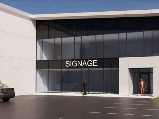 Brand new office/warehouse offered for lease
