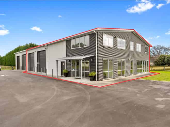 Modern warehouse and office for lease with a view