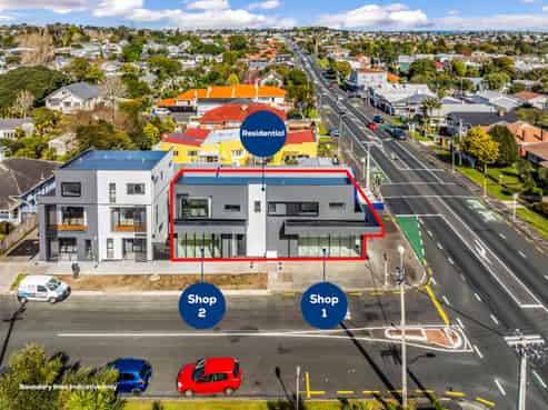 TWO SHOPS, ONE RESIDENTIAL ON FREEHOLD CORNER
