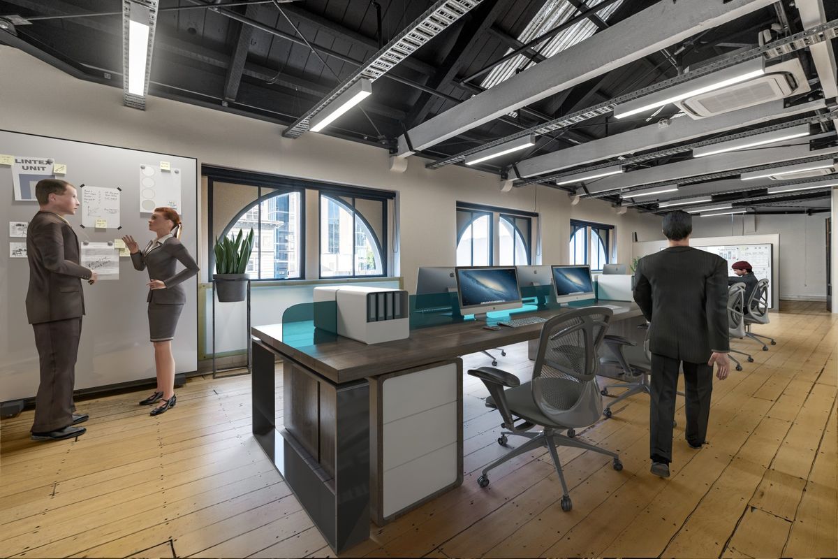 Vibrant Top-Floor Character Office - Affordable - Görünüm 4
