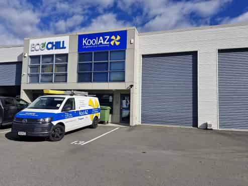 Modern office storage with parking and yard