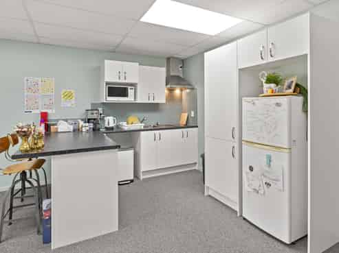 Modern office storage with parking and yard