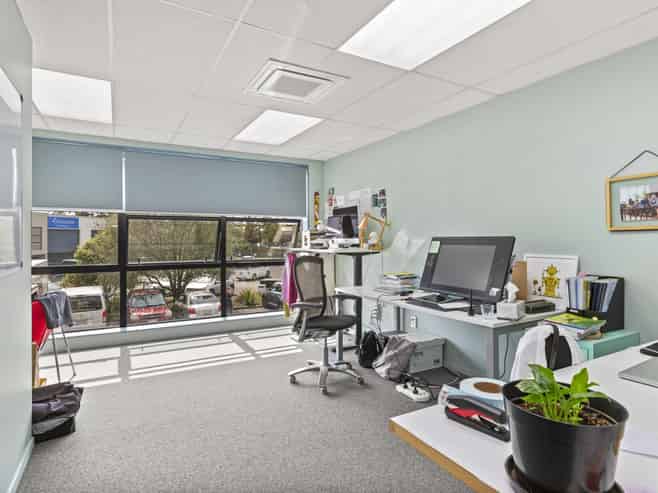 Modern office storage with parking and yard