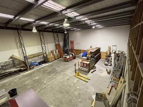 Commercial warehouse unit in busy complex