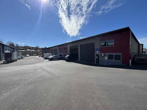 Commercial warehouse unit in busy complex