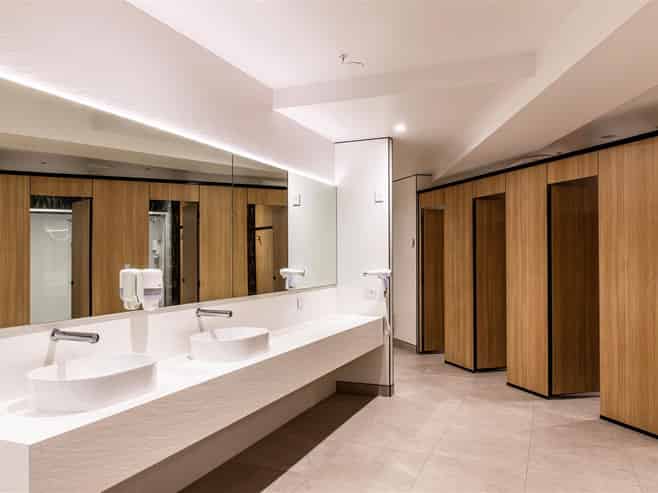 Refurbished modern office floor
