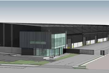 High-Stud Industrial Facility with Yard & Canopy