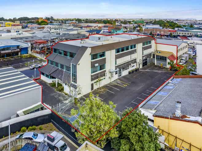 Versatile multi-use building with holding income