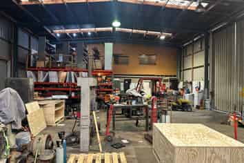 Workshop with secured yard