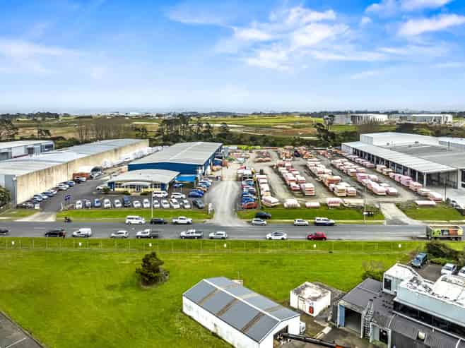 Huge yard + drive-through building