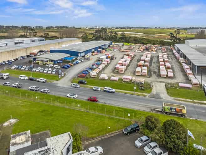 Huge yard + drive-through building