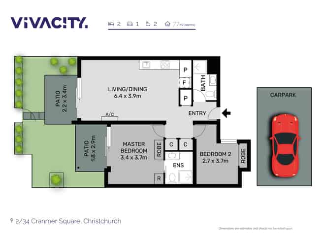 2/34 Cranmer Square, CHRISTCHURCH CENTRAL