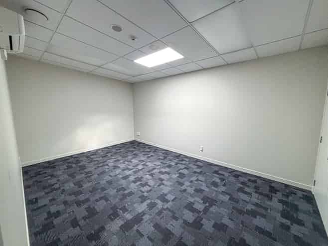 Tidy first-floor office with two parks