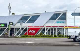 Modern, corner site office with car parks