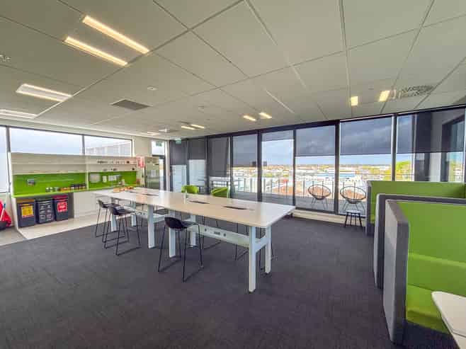 Smart office with city views