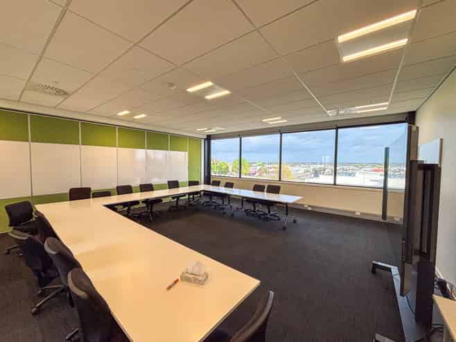 Smart office with city views