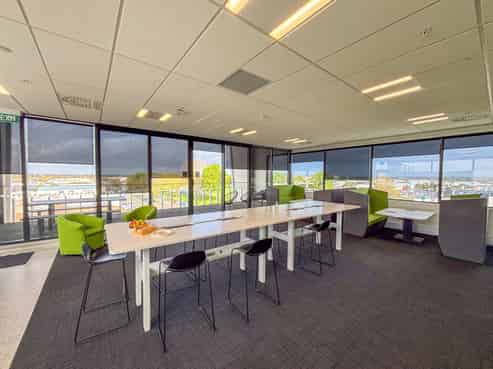 Smart office with city views