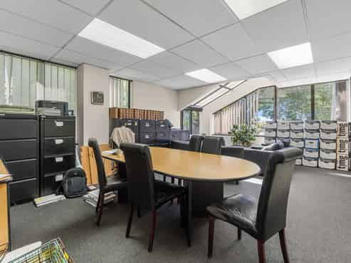 Professional office space fronting busy corner