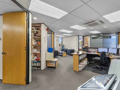 Professional office space fronting busy corner
