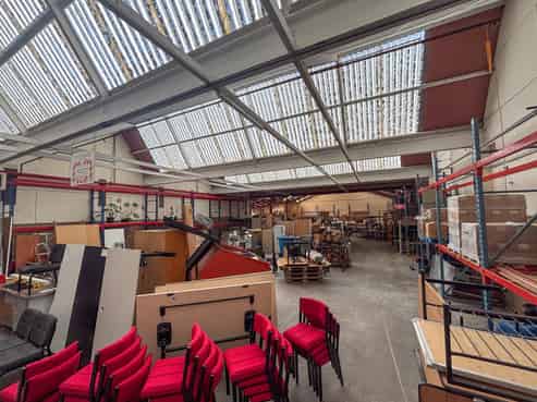 Warehouse with dangerous goods storage and parking