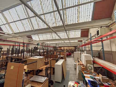 Warehouse with dangerous goods storage and parking