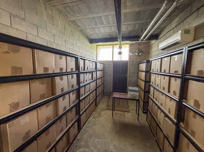 Warehouse with dangerous goods storage and parking