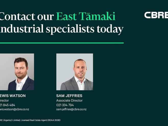 CBRE | 6,774sqm of East Tamaki Value