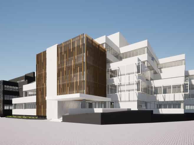 Professional central office with views