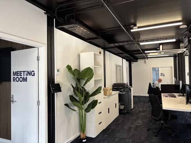 Modern unique City office with sunny deck 